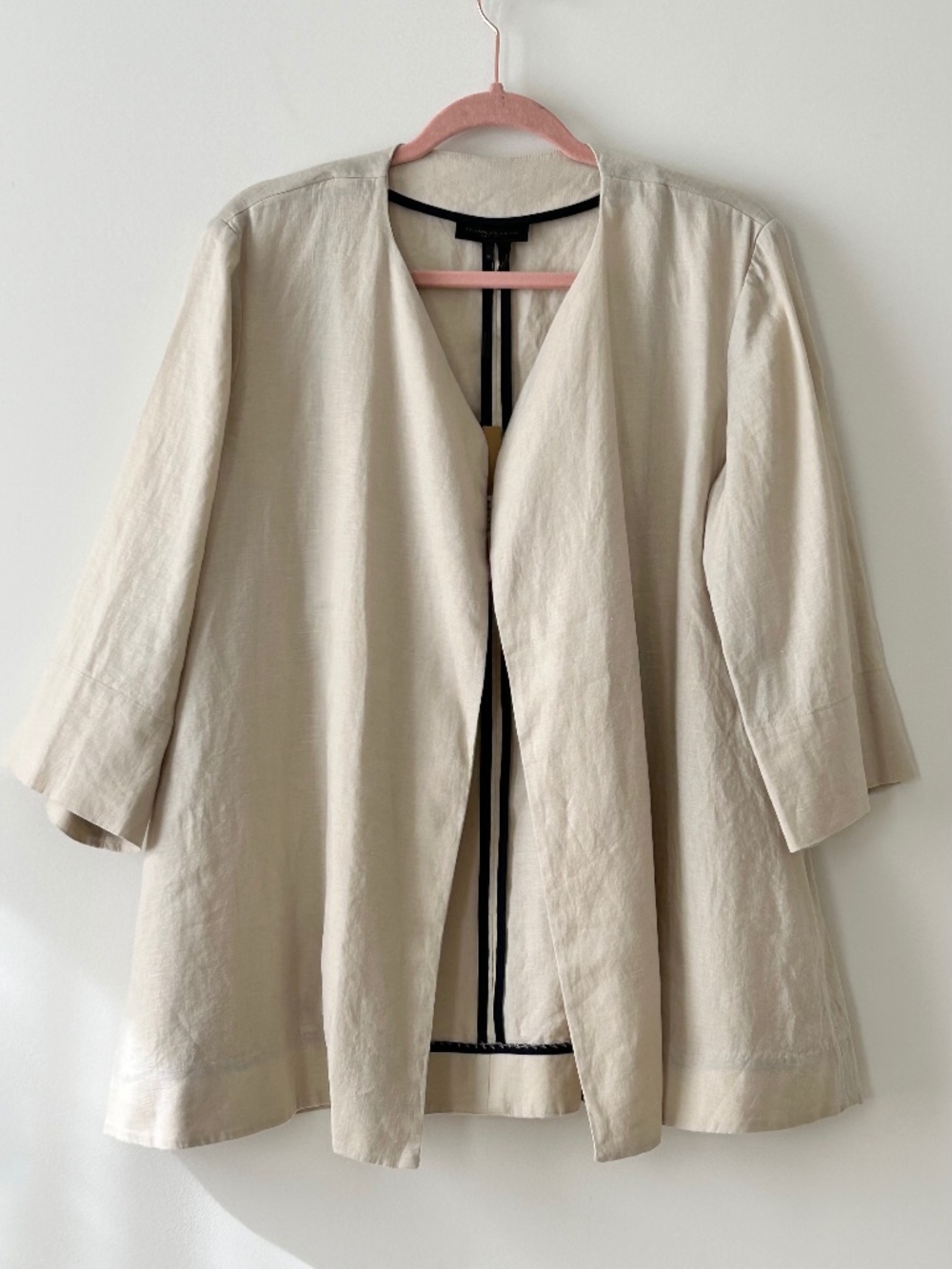 Donna Karan 100% Linen Beige Jacket